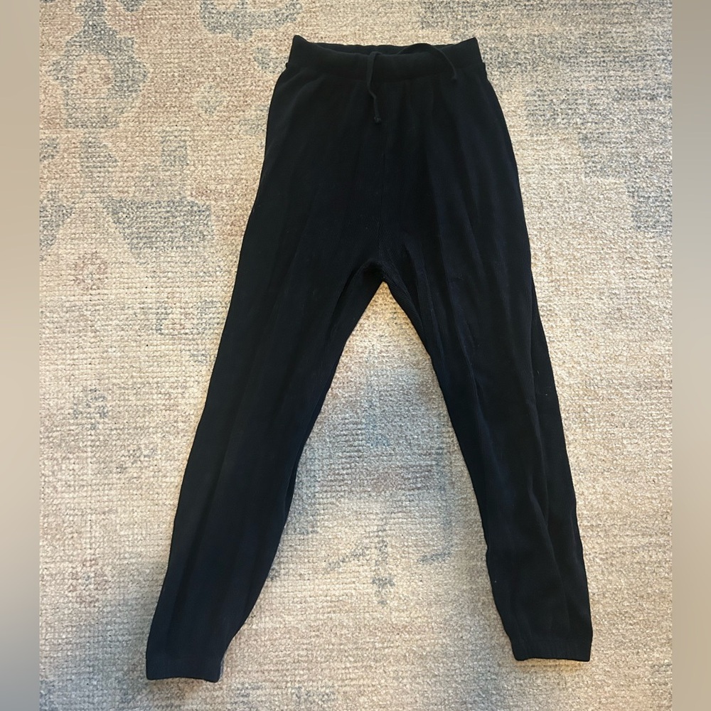 SKIMS Black Waffle Knit Joggers